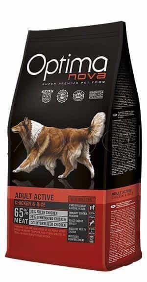 Каталог Сухой корм для собак Optimanova Adult Active Chicken&Rice (активный образ жизни) 12 кг (1543) для собак