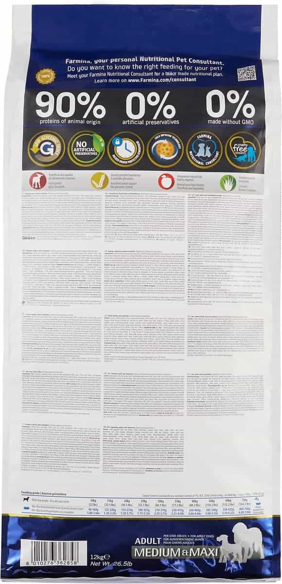 Сбалансированный корм Сухой корм для собак Farmina N&D LG Adult Medium & Maxi (ягнёнок, черника)