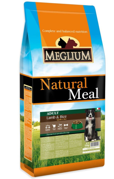 Пища  Сухой корм для собак Meglium Dog Adult Sensible Lamb & Rice (ягненок, рис) для собак