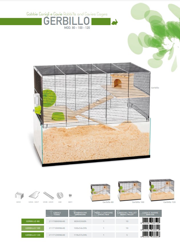 Клетка для песчанок GERBILLO 80