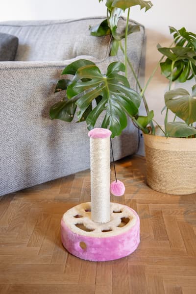 Когтеточка-столбик с тайником Beeztees   для кошек плюс игрушка