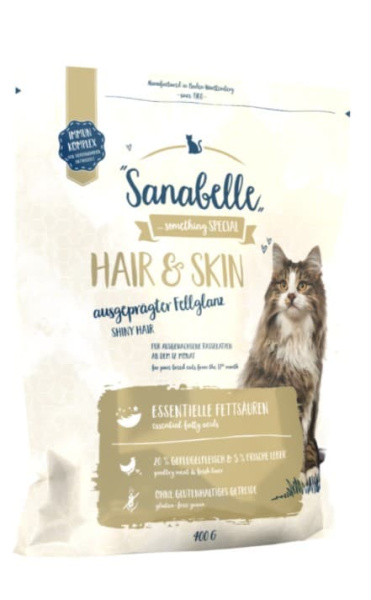 Сухой корм для кошек Bosch Sanabelle Hair & Skin сбалансированный корм для кота 