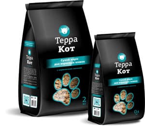 Полноценный корм для кошек Терра Кот (норвежский лосось)