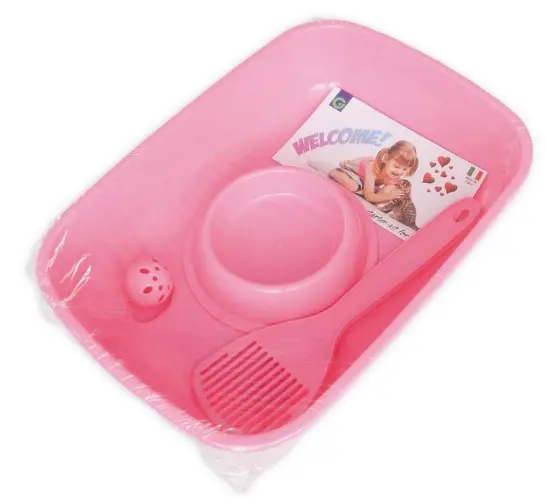 Набор для котенка (лоток, совок, миска, игрушка) WELCOME kit