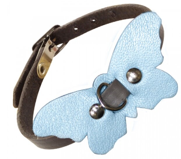 Ошейник-мини для собак кожаный Gamma "Бабочка" 10 мм*250 мм (11232080)