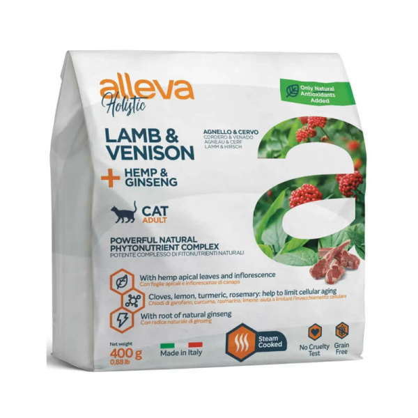 Сухой корм для кошек Alleva Holistic Adult Cat Lamb & Venison (ягненок, оленина)