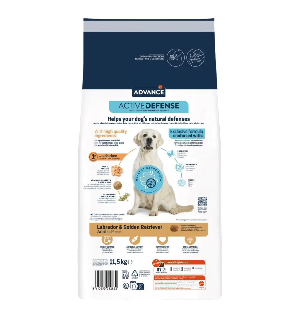 Еда для лабрадора Сухой корм для собак Advance Labrador Retriever (курица)