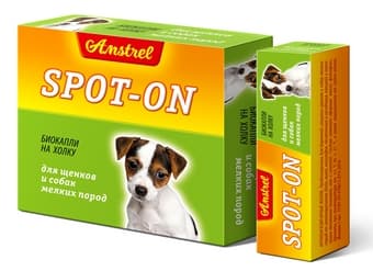 Биокапли антипаразитарные д/щенков и собак мелких пород Amstrel "Stop-on"