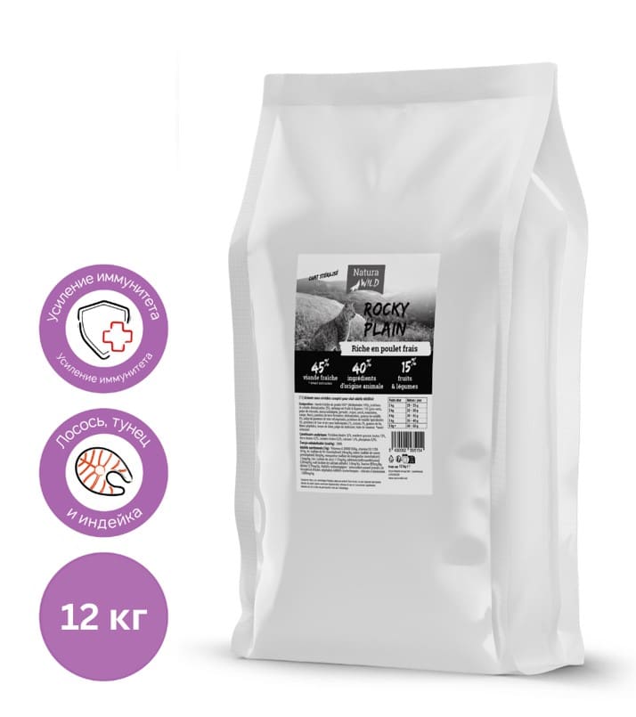 Еда для мелких собак Сухой корм для собак Natura Wild Small DOG Tiny Prairie (лосось, тунец, индейка)