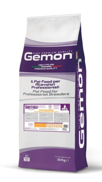 Каталог Сухой корм для щенков Gemon Dog Puppy and Junior (курица, рис) для собак