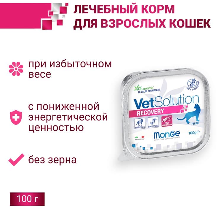 Лечебное питание для кошек Monge VetSolution Recovery Cat
