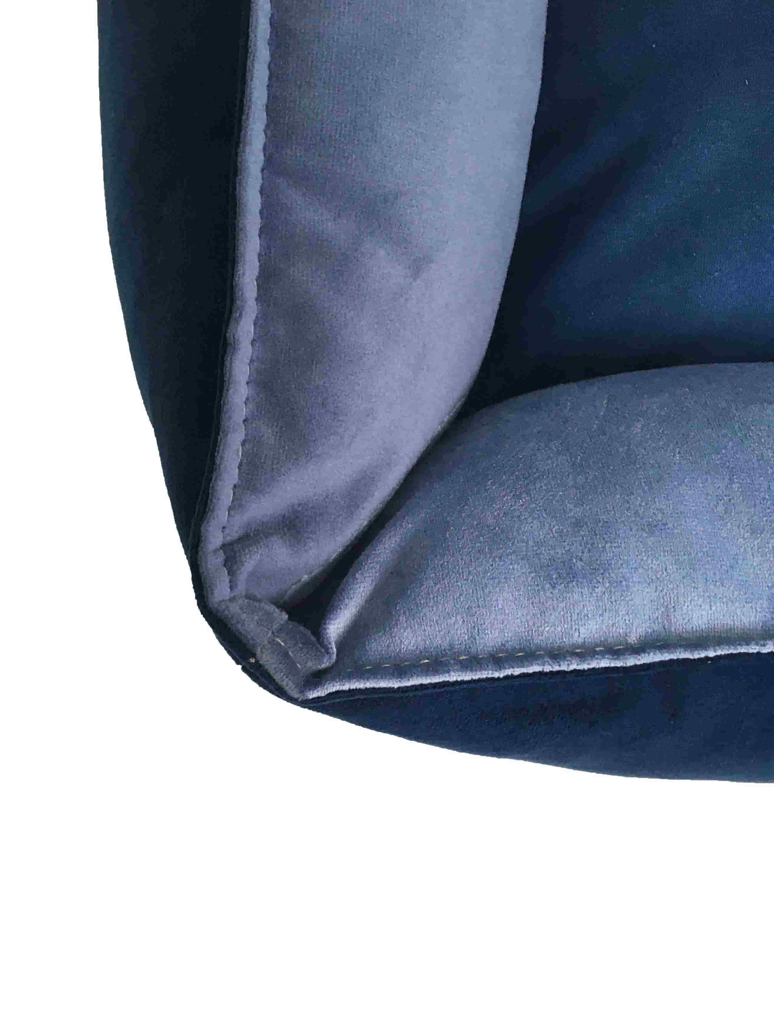 Лежанка квадратная двухцветная со съемным чехлом Тото2 (синий)