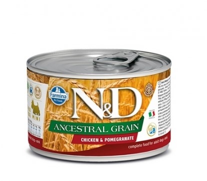 Консервированный корм для собак Консервы для собак Farmina N&D Dog Ancestral Grain Chicken & Pomegranate Mini (курица, гранат)