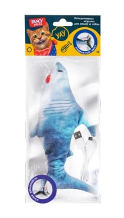 Игрушка для котов с дергающимся хвостом FANCY PETS "Акула" 21.3 см (188)