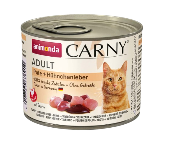 Питание для кота Консервы для кошек Animonda CARNY Adult (индейка, куриная печень)