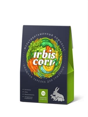Мультивитаминный комплекс для грызунов Irbis Corn "ОВОЩНАЯ ТАРЕЛКА" 15 таб