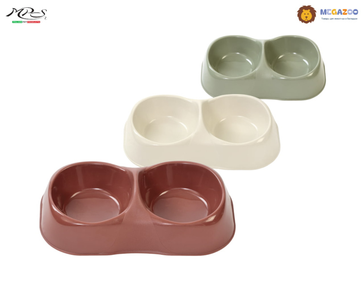 Двойная пластиковая миска для животных MAYA double