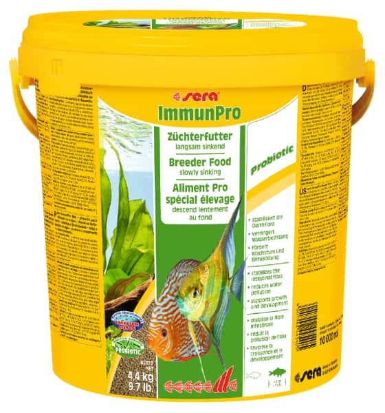 Корм гранулы для выращивания вех видов мелких рыб SERA ImmunPro 10 л (44540)