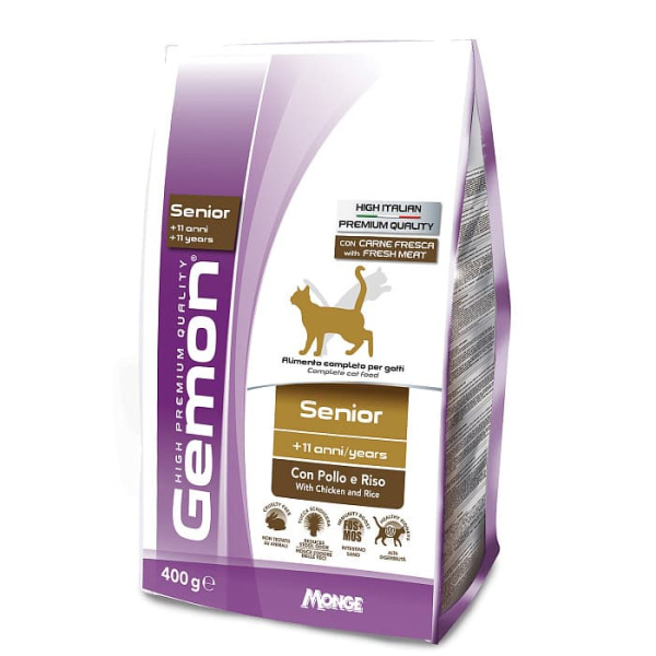 Сухой корм для кошек Gemon Cat Senior (курица и рис)