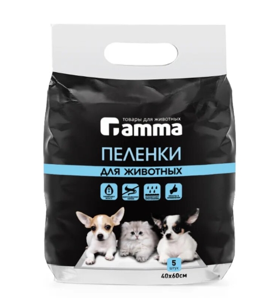 Пеленки для собак Gamma 400*600 мм