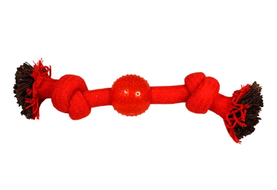 Triol Игрушка для собак "Веревка-канат, 2 узла и мяч"