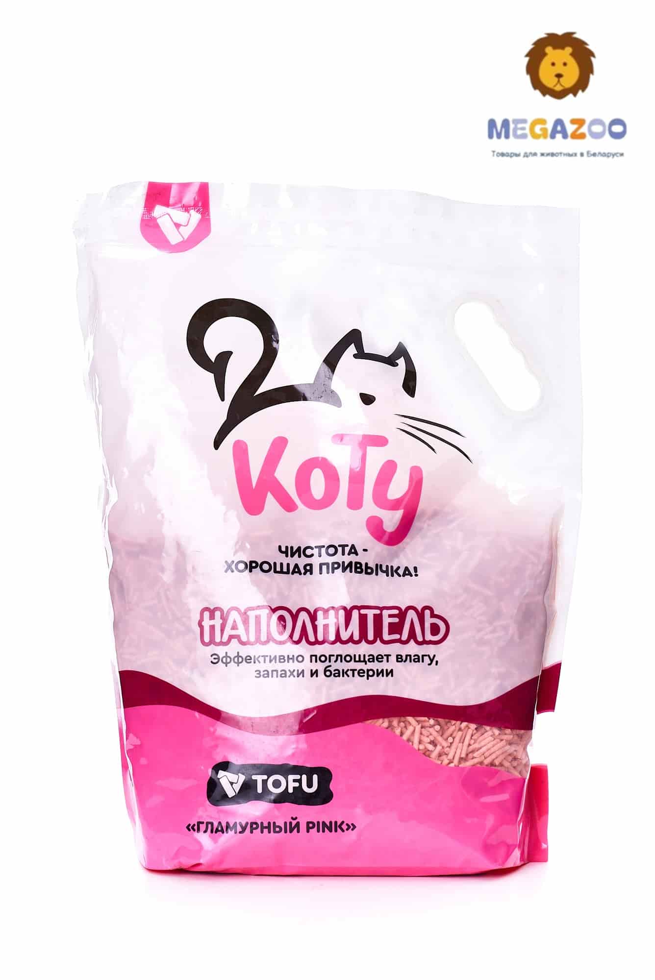 КОТУ Наполнитель для лотка TOFU Гламурный PINK