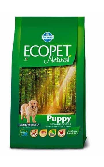 Полнорационный сухой корм для щенков Сухой корм для щенков средних пород Farmina Ecopet Natural Puppy Medium