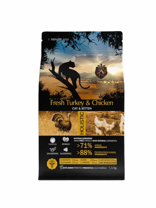 Еда для котят Ambrosia Grain Free Kitten (курица, индейка)