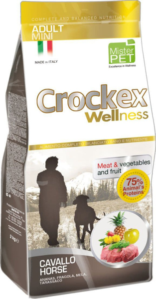 Каталог Сухой корм для собак Crockex Wellness Adult Dog Medium/Maxi (конина и рис) для собак