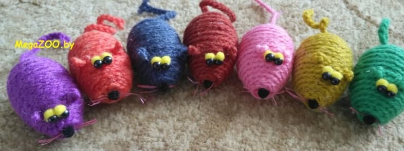 Игрушка мышонок из натуральной шерсти 6 см