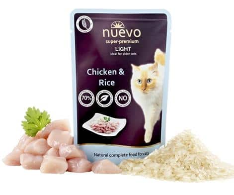 Влажный рацион для кошек NUEVO Light Chicken & Rice (курица рис) 85 гр