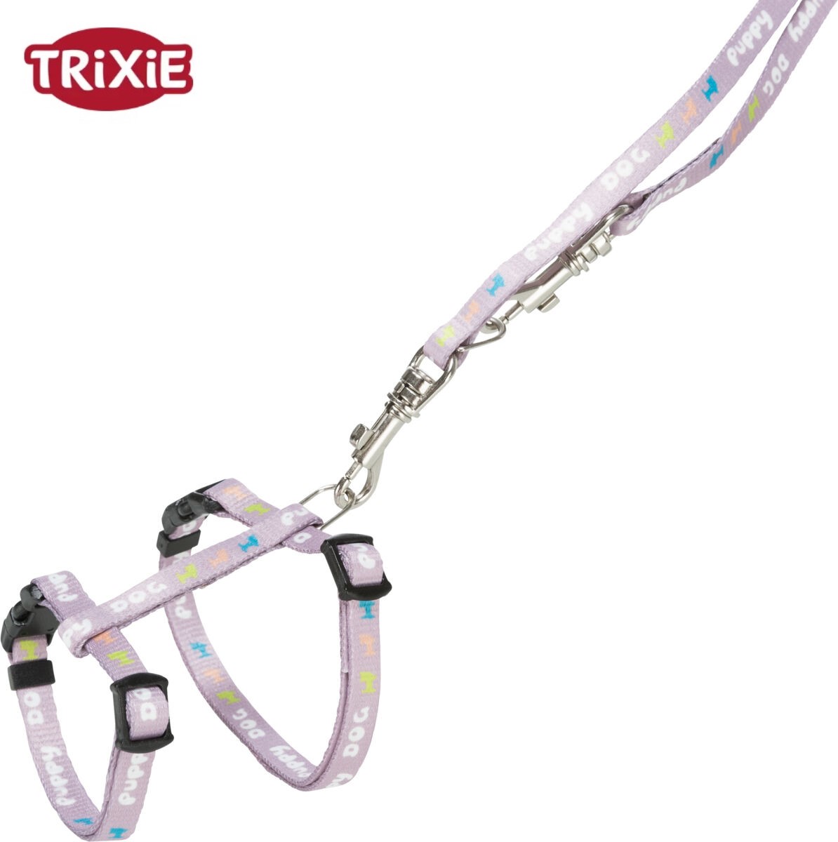 Шлея с поводком для щенков TRIXIE Junior (светло-сиреневый)
