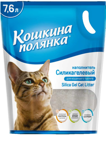 Кошкина Полянка Наполнитель силикагелевый (без запаха)