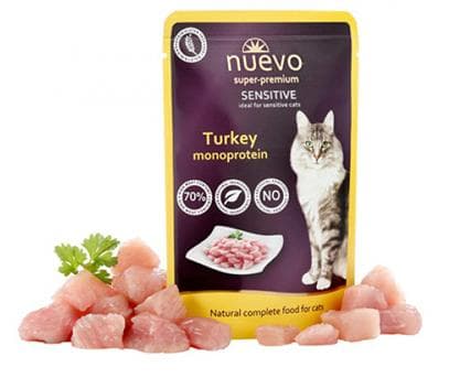 Влажный рацион для кошек NUEVO Sensitive Mono Turkey (индейка)