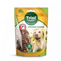 TRIOL PT24 Лакомые кусочки из лосося с уткой для собак 70 гр (10171024)