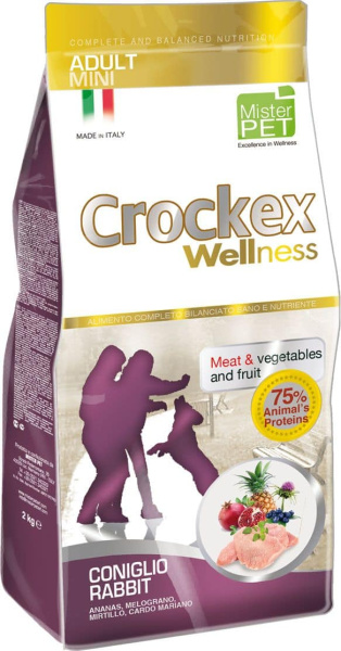 Каталог Сухой корм для собак Crockex Wellness Adult Dog Mini (кролик и рис) для собак
