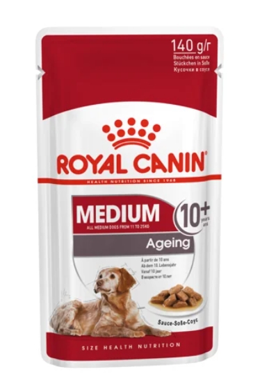 Пресервы для пожилых собак средних пород  Влажный корм для собак Royal Canin Medium Ageing (соус)