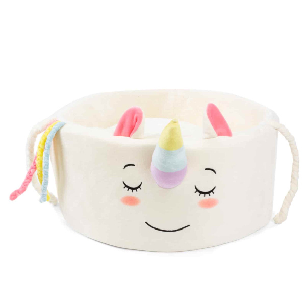 Лежанка овальная "Единорог Роза" 450*400*200 мм (31931070)