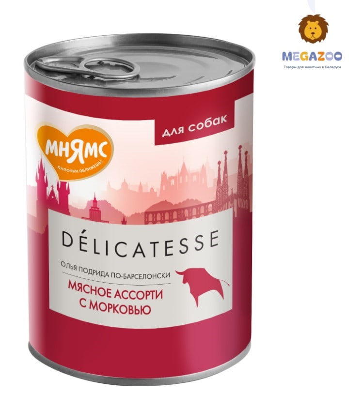 Влажный рацион для собак Мнямс Олья Подрида по-барселонски (мясное ассорти)