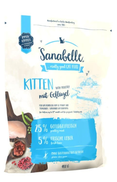 Сухой корм для котят Bosch Sanabelle Kitten полнорационный корм для котят и беременных кошек 