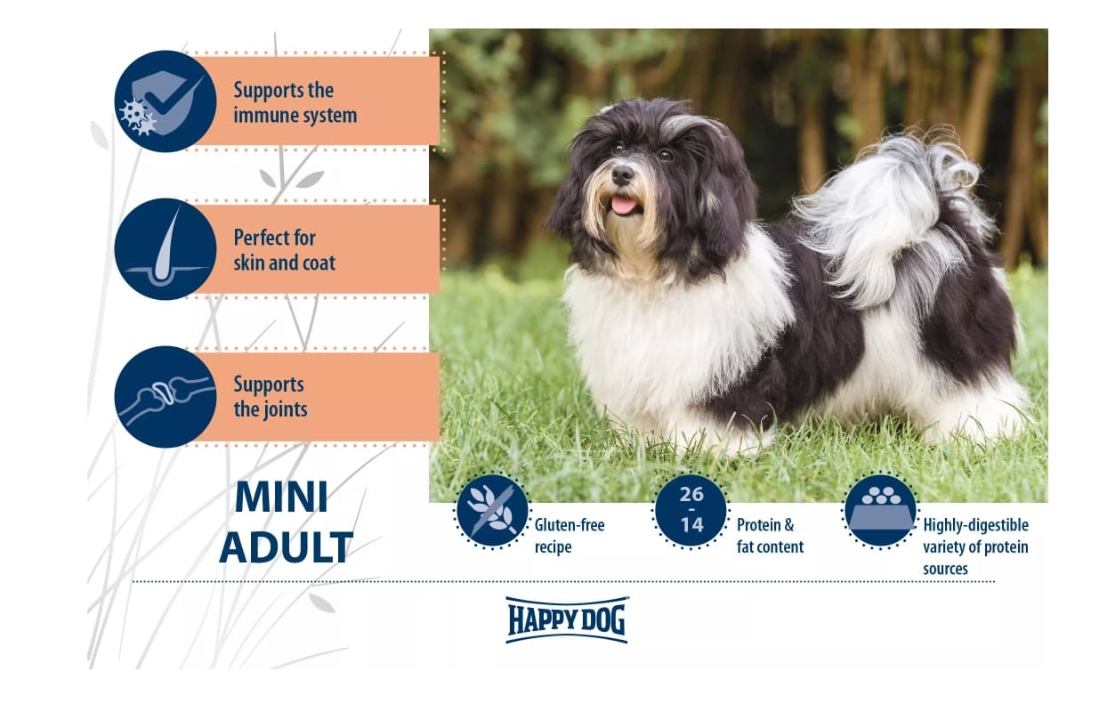 Каталог Сухой корм для собак HAPPY DOG Supreme Mini Adult для собак