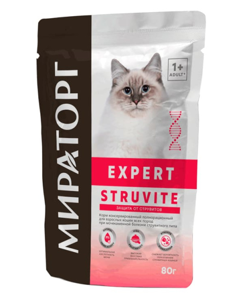 Влажное питание для кошек Мираторг Expert Struvite Cat