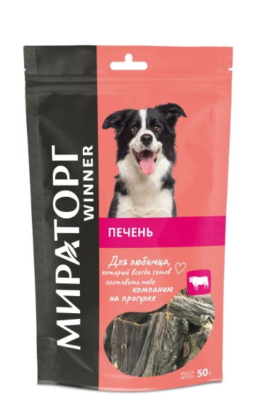 Лакомство сушеное "Winner" Печень говяжья (мини) 50 г