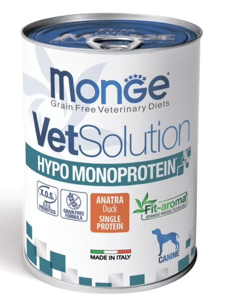 Еда для собак Monge VetSolution Hypo Monoprotein Dog DUCK (утка)