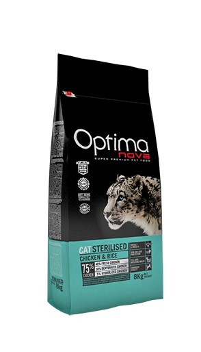 Сухой корм для кошек Optimanova Cat Sterilised Chicken Rice сбалансированный корм для стерилизованных кошек 
