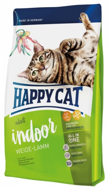 Сбалансированный корм для кота Сухой корм для кошек Happy Cat Adult Indoor (пастбищный ягненок) сбалансированный корм для кота 