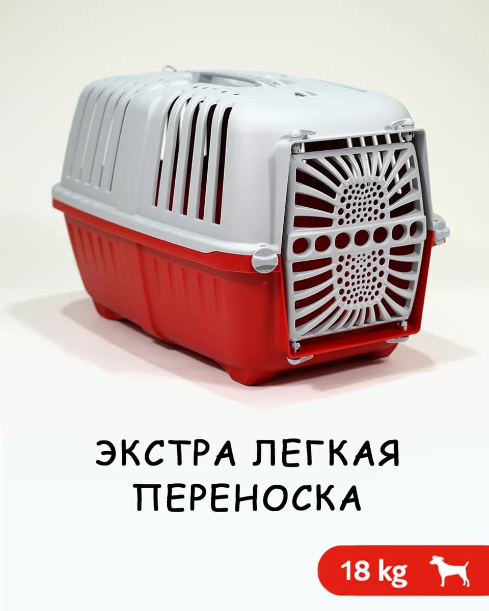 Переноска для собак JOLLYPAW (красная)