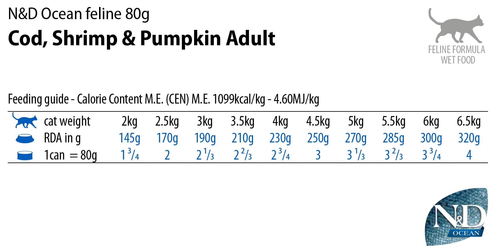 Еда для кошек Farmina N&D Cat Ocean Cod, Shrimp & Pumpkin
