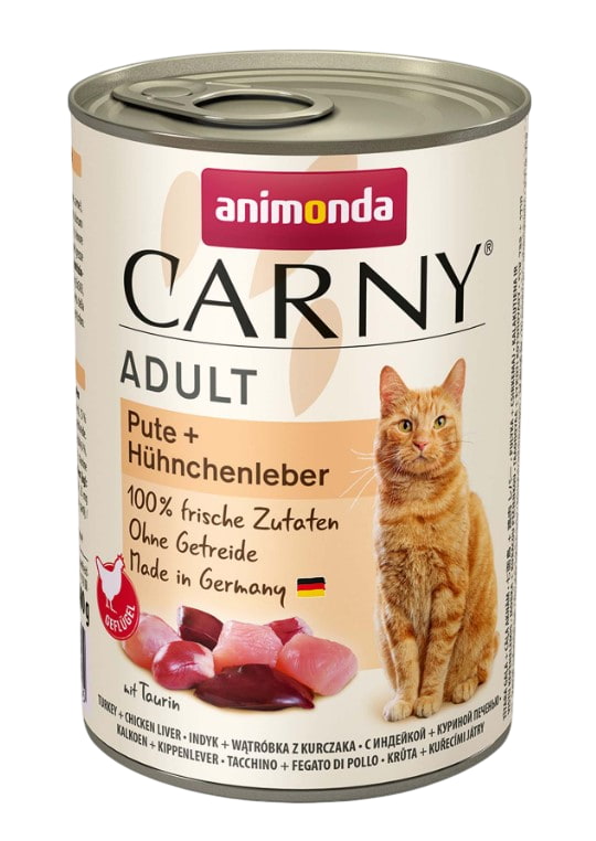 Питание для кота Консервы для кошек Animonda CARNY Adult (индейка, куриная печень)