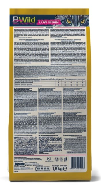 Сухой корм для кошек Monge Cat Bwild Low Grain Adult (зайчатина)
